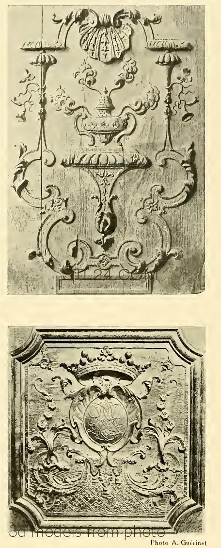 Панели резные (CARVED PANEL_1690 -  | 3D model 3DSMAX / OBJ / STL) 3D модель для ЧПУ станка